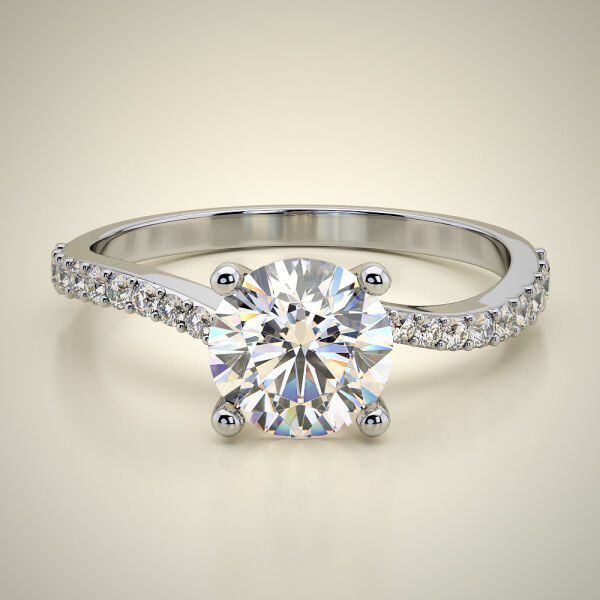 PAVE SOLITAIRE RING ENG059
